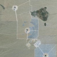 Satellite view of Ivanpah