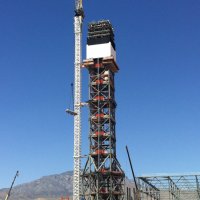 Construction works on tower