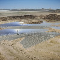 Artist rendering of the proposed Rio Mesa CSP plant